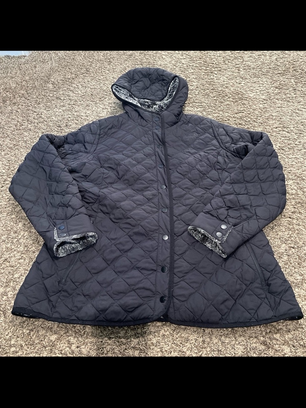 The north face Thermoball quilted full snap jacket with hood XL